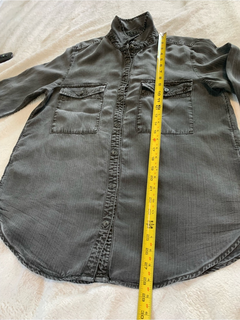 Pilcro by Anthropologie Black Washed Button-Up Shirt in Medium - Picture 9 of 12